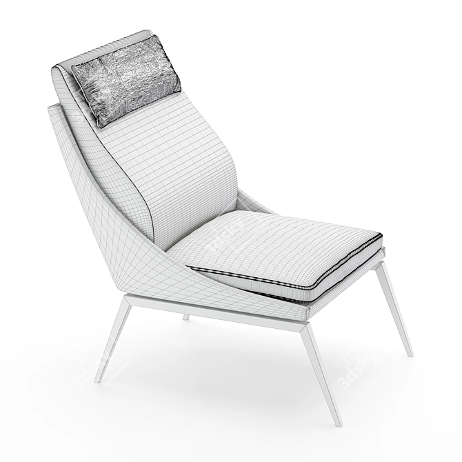 Elegant Light Milano Chair 3D model image 5