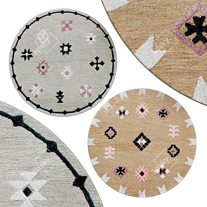 Elegant Circle Rugs | No. 167 3D model image 1