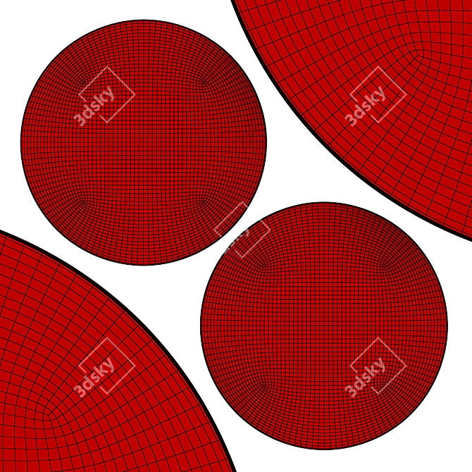 Elegant Circular Rugs | No. 168 3D model image 3