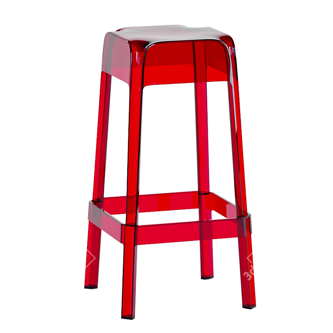 Rubik 580 Bar Stool: Sleek and Stylish 3D model image 1