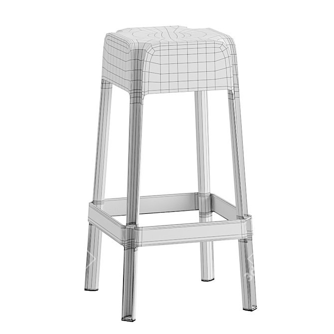 Rubik 580 Bar Stool: Sleek and Stylish 3D model image 4