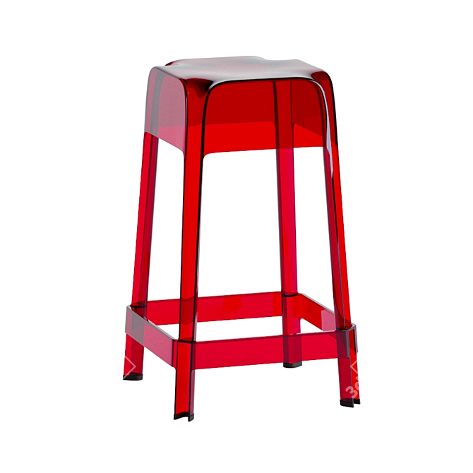 Elegant Pedrali Rubik Bar Stool 3D model image 2