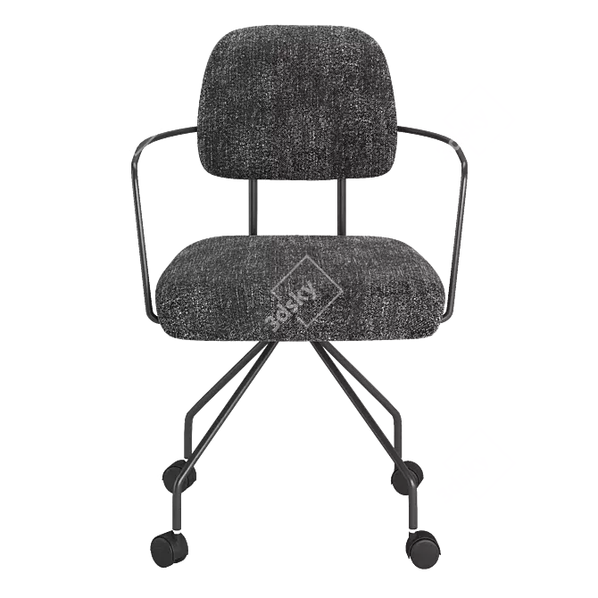 Modern Swivel Desk Chair 3D model image 2