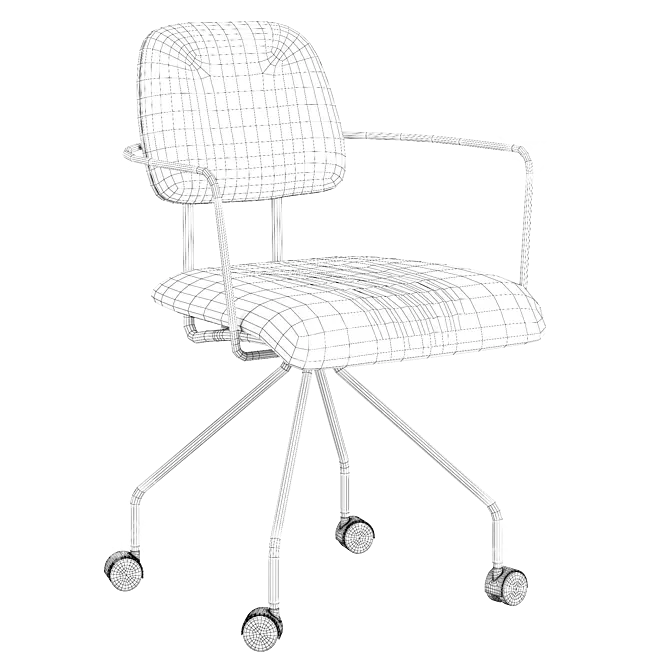 Modern Swivel Desk Chair 3D model image 4