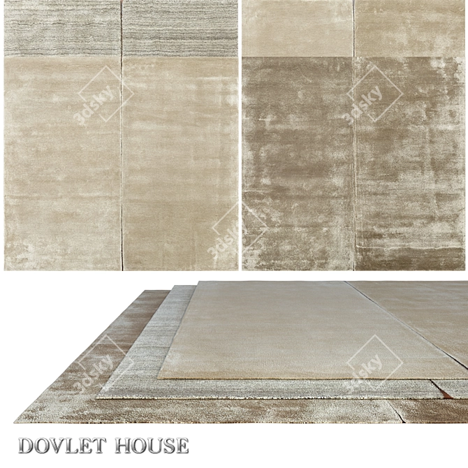 DOVLET HOUSE Silk Carpets Set 3D model image 1