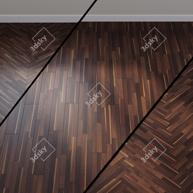 Elegant Oak Mokka Laminate 3D model image 1