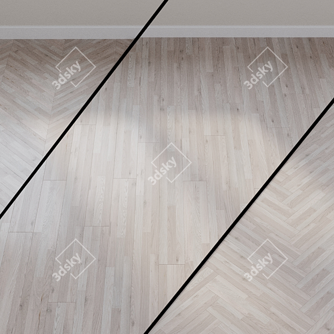 Kronospan Expert Choice Oak Sea Breeze 3-Plank Laminate 3D model image 1