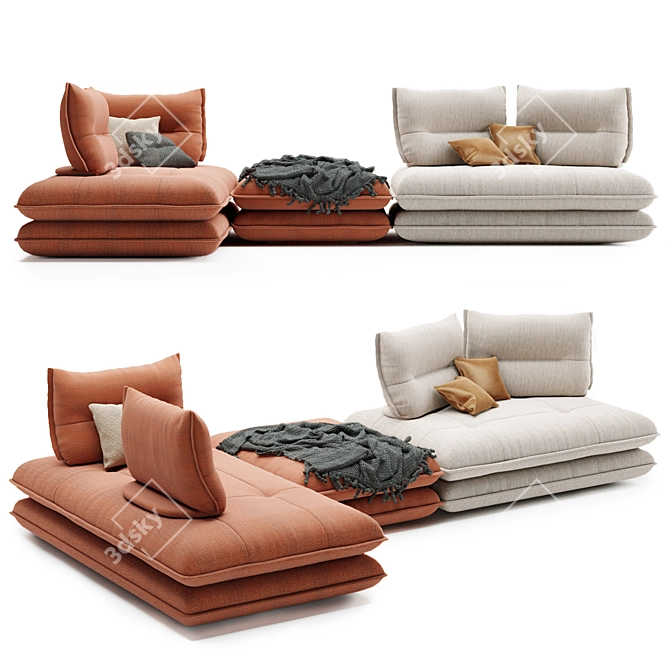 Gemini Modular Sectional Sofa 3D model image 1