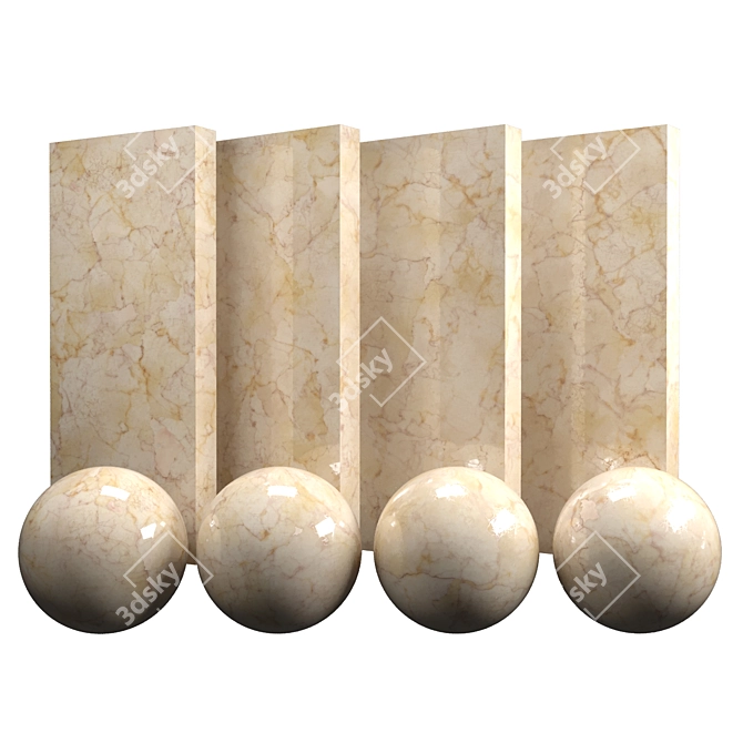 Crema Valencia Marble Texture: Ready-to-Use for Vray and Corona 3D model image 1