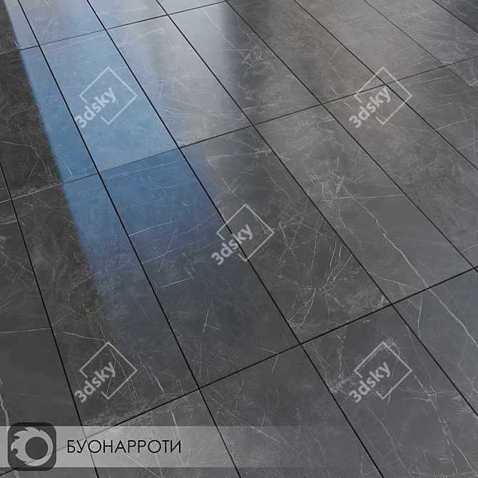 Milano Buonarroti: Matte Ceramic Wall Tiles 3D model image 2