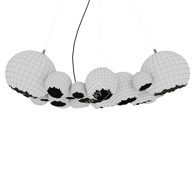 Recycled Paper Pendant Lamp 3D model image 3