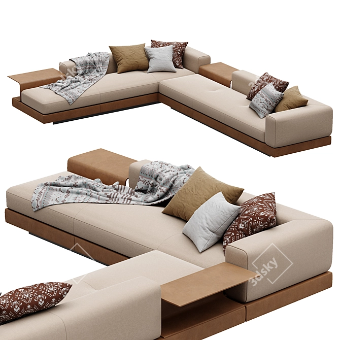 Elegant Connery Sofa by Minotti 3D model image 1