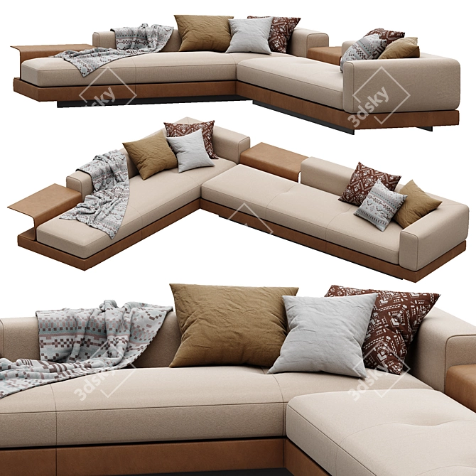 Elegant Connery Sofa by Minotti 3D model image 2