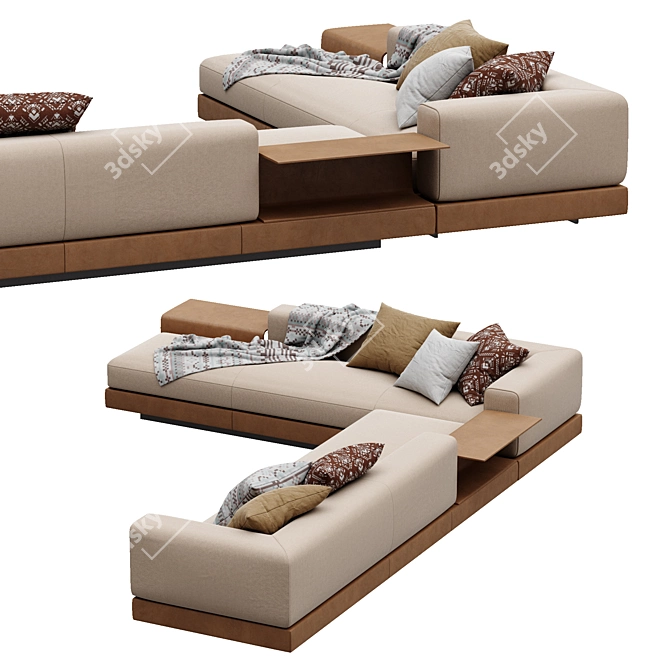 Elegant Connery Sofa by Minotti 3D model image 3