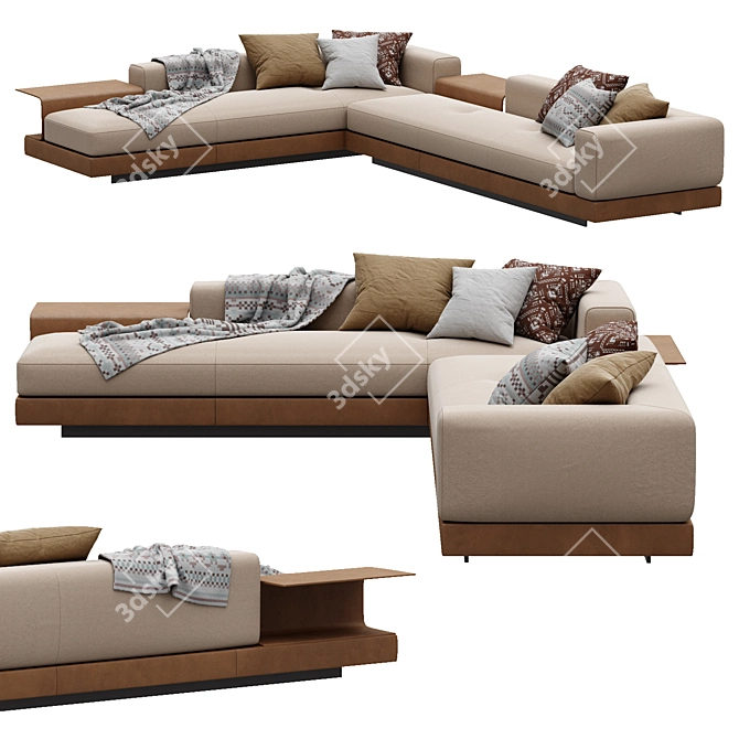 Elegant Connery Sofa by Minotti 3D model image 4