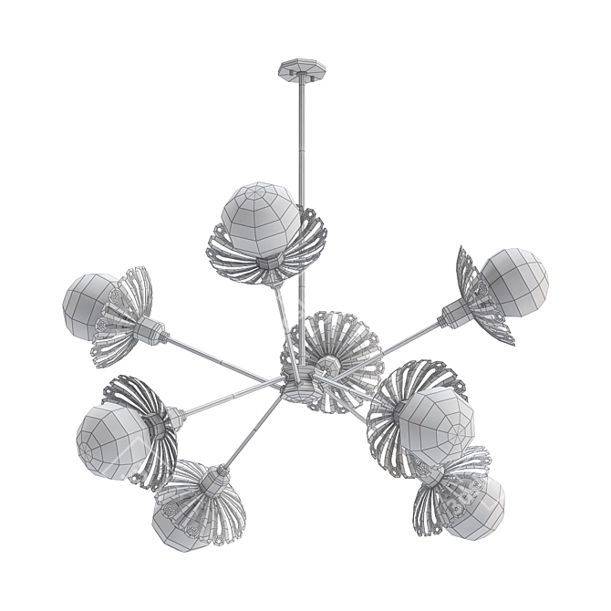 Elegant Alyssa Chandelier: Radiate Pure Luxury 3D model image 2