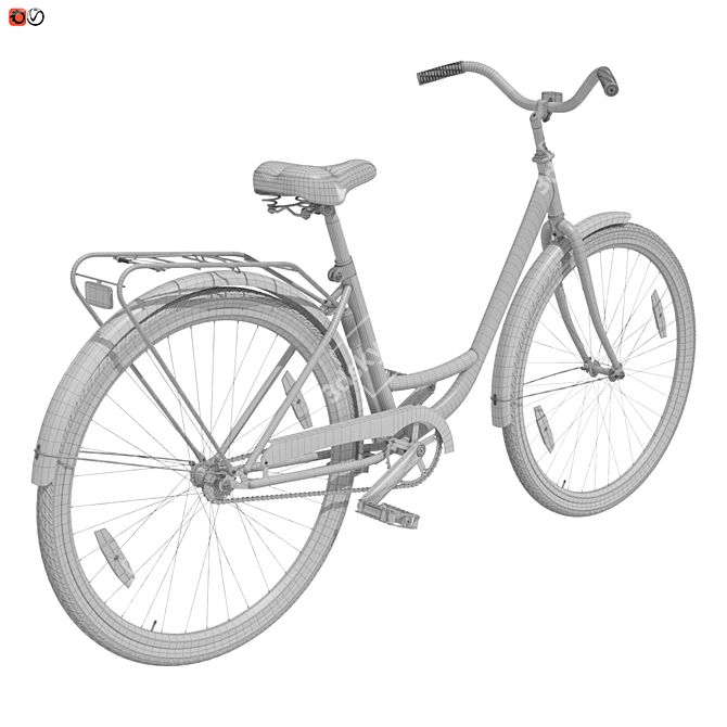 - Title: Stealth Lilac Ladies' Bike 3D model image 3