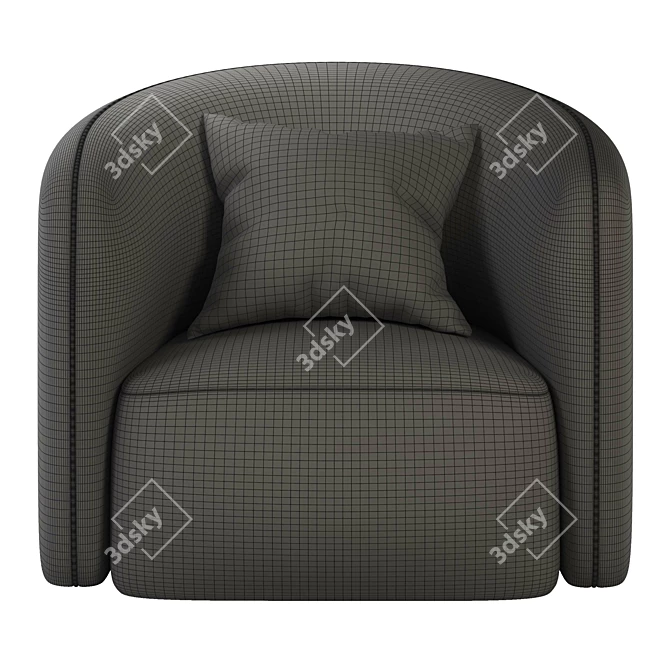 Elegant ilam Armchair 3D model image 4