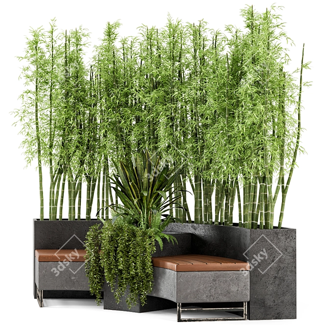 Outdoor Garden Set: Bush and Tree Bundle 3D model image 2