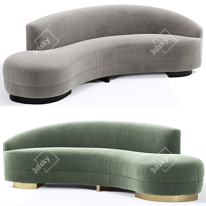 Ecofirstart Large Curved Sofa 3D model image 1