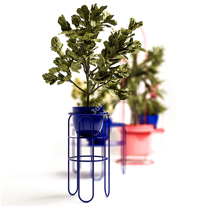 Green Oasis: Set of 10 Indoor Plants 3D model image 5