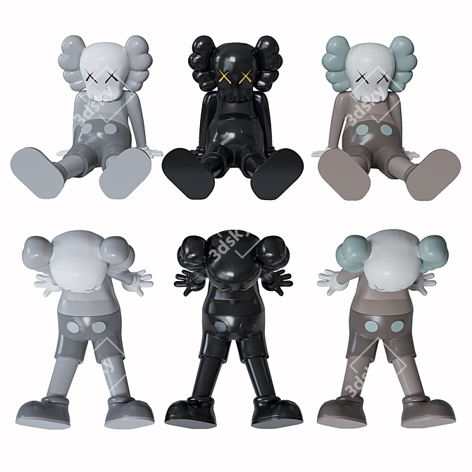 Collectible KAWS Companions Set 3D model image 2