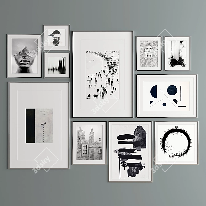 Versatile Art Frames with Various Sizes and Materials 3D model image 2