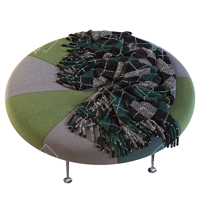 Modern Colorful Girard Ottoman 3D model image 2