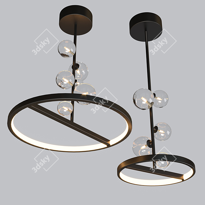 American Nordic Pendant Lights (3D-Ready) 3D model image 1