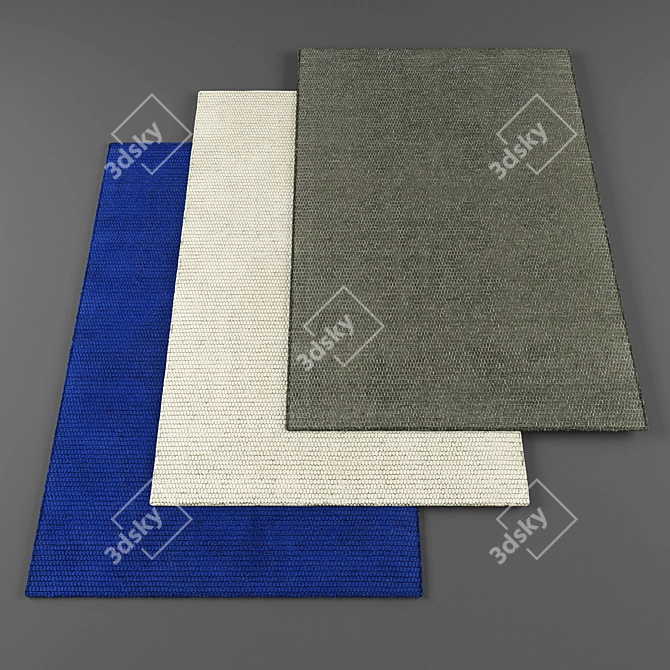 High-Resolution Rugs Set 3D model image 1