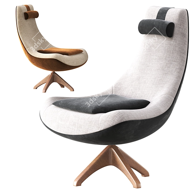 ErgoMax Agata Armchair 3D model image 2