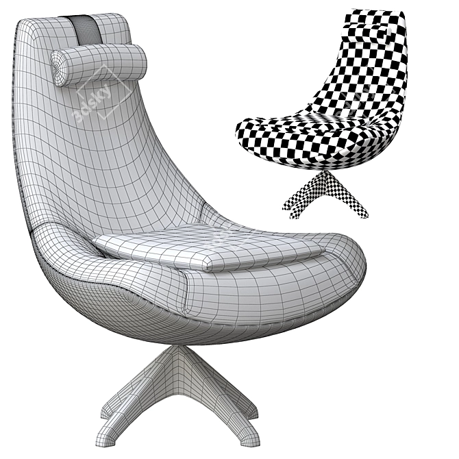 ErgoMax Agata Armchair 3D model image 5