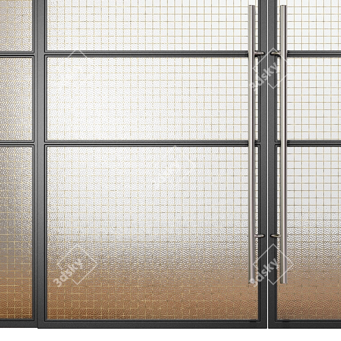 Loft Glass Partition: Contemporary Design for Modern Spaces 3D model image 2