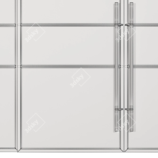 Loft Glass Partition: Contemporary Design for Modern Spaces 3D model image 5