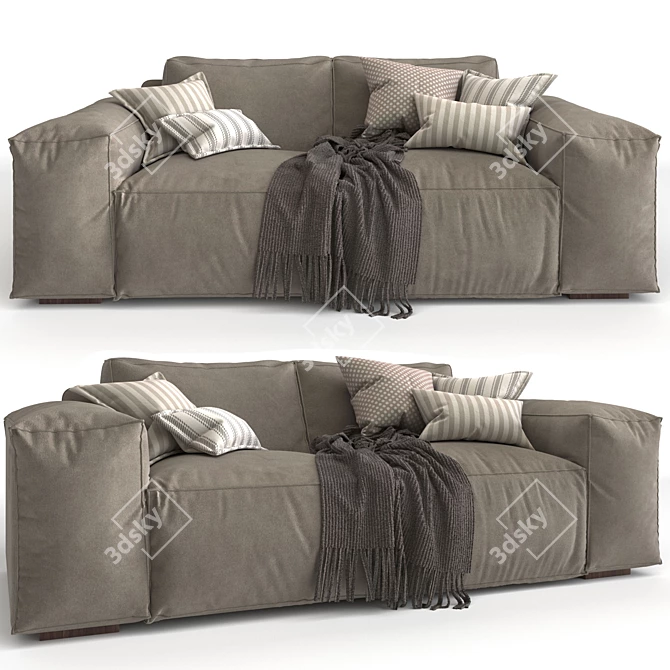 Sleek Sacai Gamma Sofa 3D model image 1