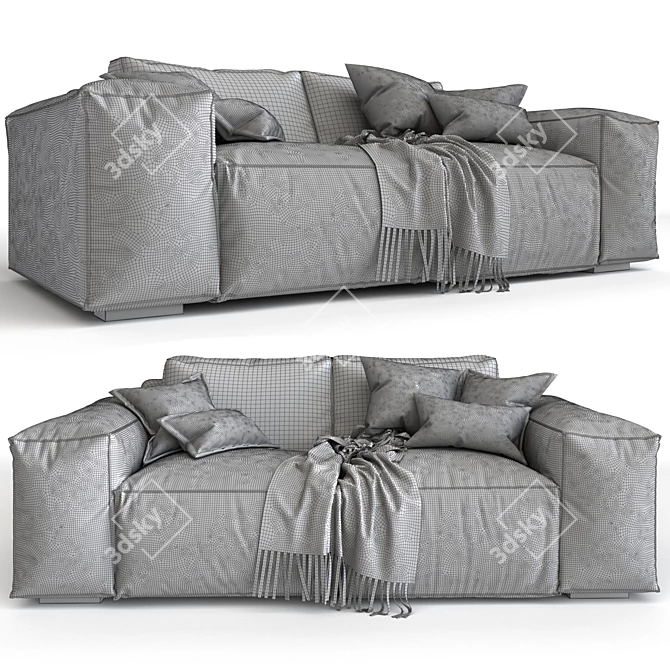 Sleek Sacai Gamma Sofa 3D model image 3