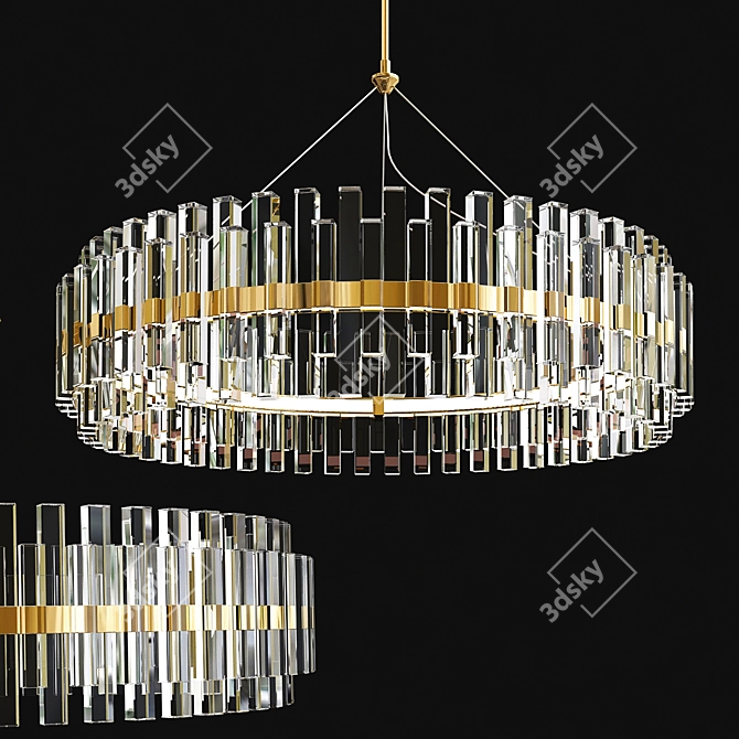 Glamourous Phoebe Crystal Chandelier 3D model image 1