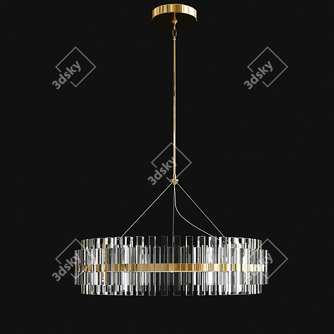 Glamourous Phoebe Crystal Chandelier 3D model image 2