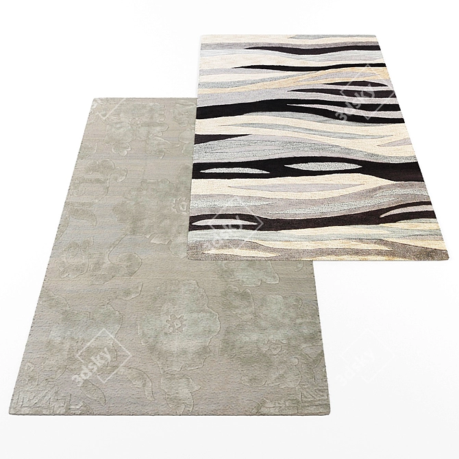 Modern Style Rug Set 3D model image 2