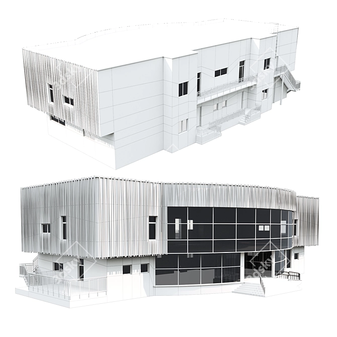 Multi-Purpose Commercial Building 3D model image 3