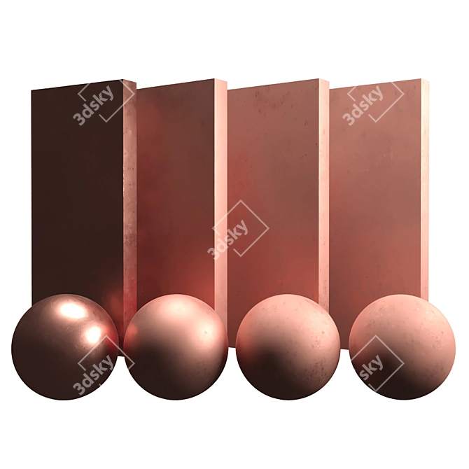 Rose Gold Texture Bundle 3D model image 1