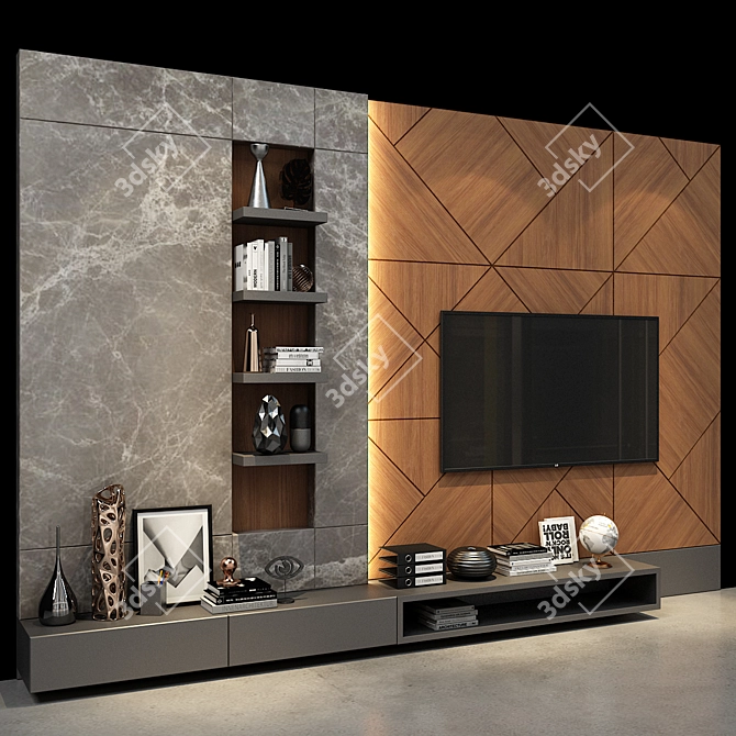 Elegant Cabinet Furniture 0114 3D model image 2