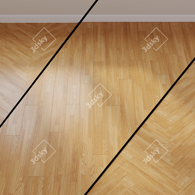 Royal Oak Laminate: Elegant & Versatile Flooring 3D model image 1
