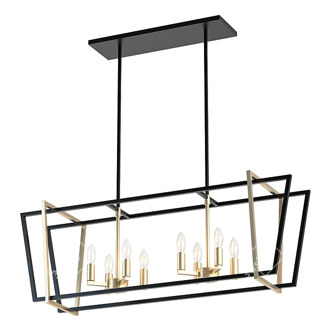 Elegant Bridgette 8-Light Chandelier 3D model image 1