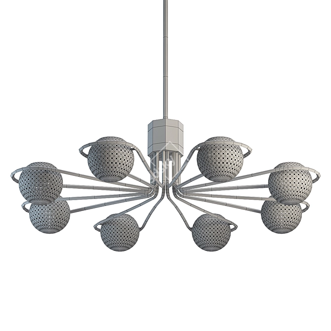 Elegant and Luxurious Scarab Chandelier 3D model image 2