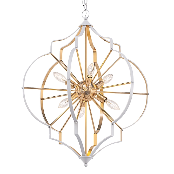 Coastal Elegance: Laguna Beach Chandelier 3D model image 1