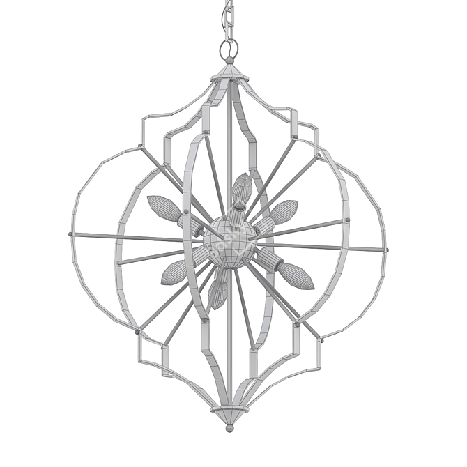 Coastal Elegance: Laguna Beach Chandelier 3D model image 2