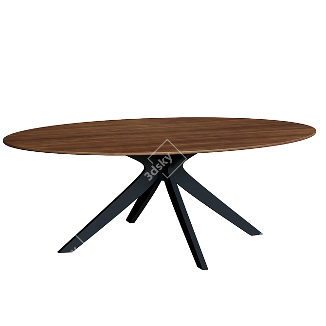 Title: Naanim 180x110cm Dining Table 3D model image 1