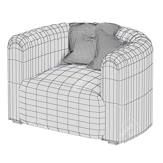 Sancal CORE Armchair: Modern Comfort 3D model image 5