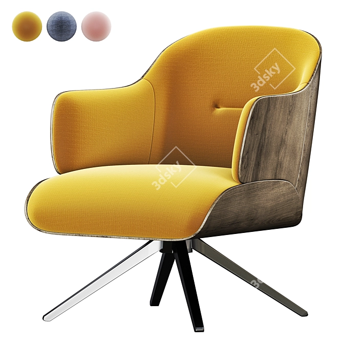 Elegant Kensington Armchair: Classic Design, Premium Quality 3D model image 1